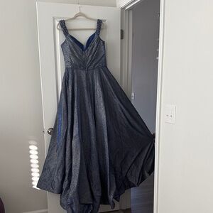 Sherri Hill Sparkling Navy Prom Dress